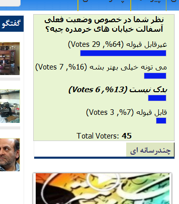 نتیجه ی نظر سنجی قبلی نبض سحر