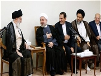 دیدار روحانی و اعضای هیئت دولت با رهبر انقلاب/گزارش تصویری