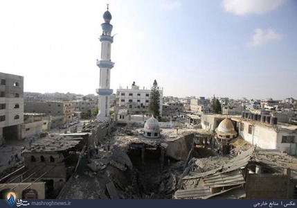 تصاویر/بمباران مساجدو منازل مسکونی در غزه‎