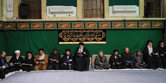 مراسم عزاداری حضرت فاطمه‌زهرا (س) و ترحیم همشیره مکرمه رهبر معظم انقلاب برگزار شد