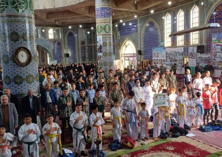   عکس/رزمایش اقتدار بسیج در مصلای نماز جمعه شهرستان خرمدره