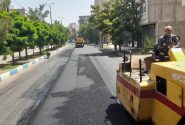 عملیات روکش آسفالت بلوار امیر کبیر جنوبی در حال اجراست